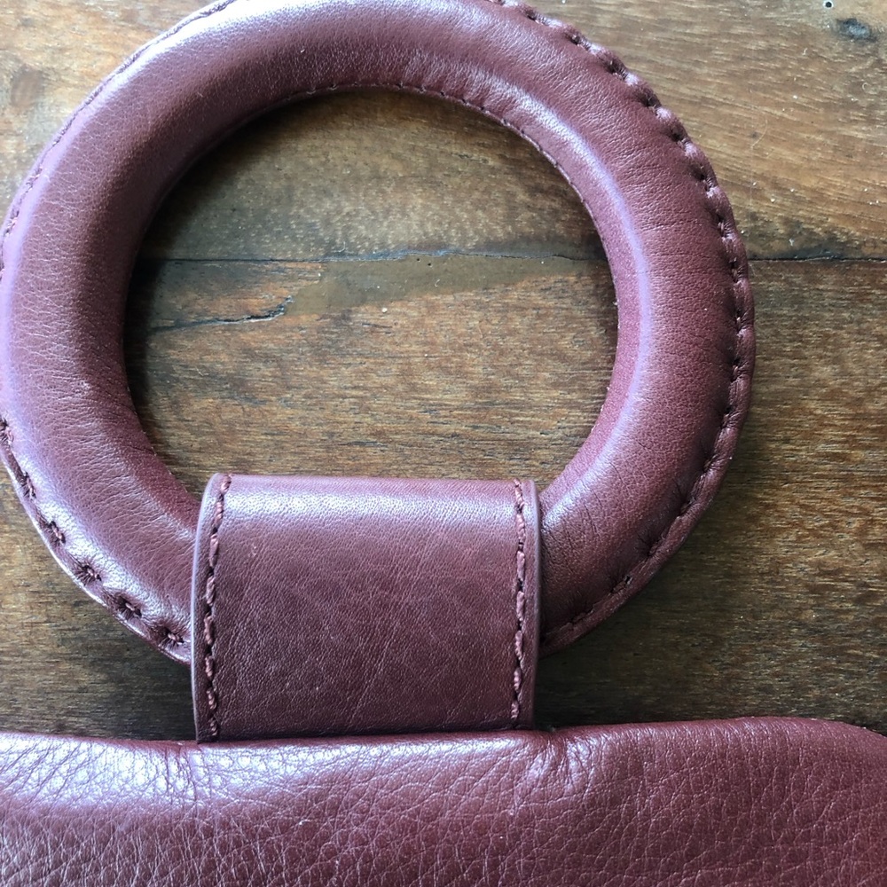 HOBO - Wristlet/Handle Clutch 100% Leather + Brick Brown - Picture 11 of 15